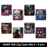 Cigarette Case with USB Coil Lighter - 8 Pieces Per Retail Ready Display 24689 SMOKEZILLA
