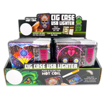 Cigarette Case with USB Coil Lighter - 8 Pieces Per Retail Ready Display 24689 SMOKEZILLA