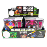 Cigarette Case with USB Coil Lighter - 8 Pieces Per Retail Ready Display 24689 SMOKEZILLA