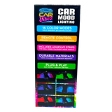 Car Mood Lighting with Remote- 6 Pieces Per Retail Ready Display 24694
