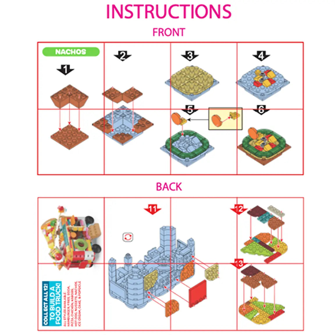 Micro Block Fast Food Set - 12 Pieces Per Retail Ready Display 24705 KIPP BROTHERS