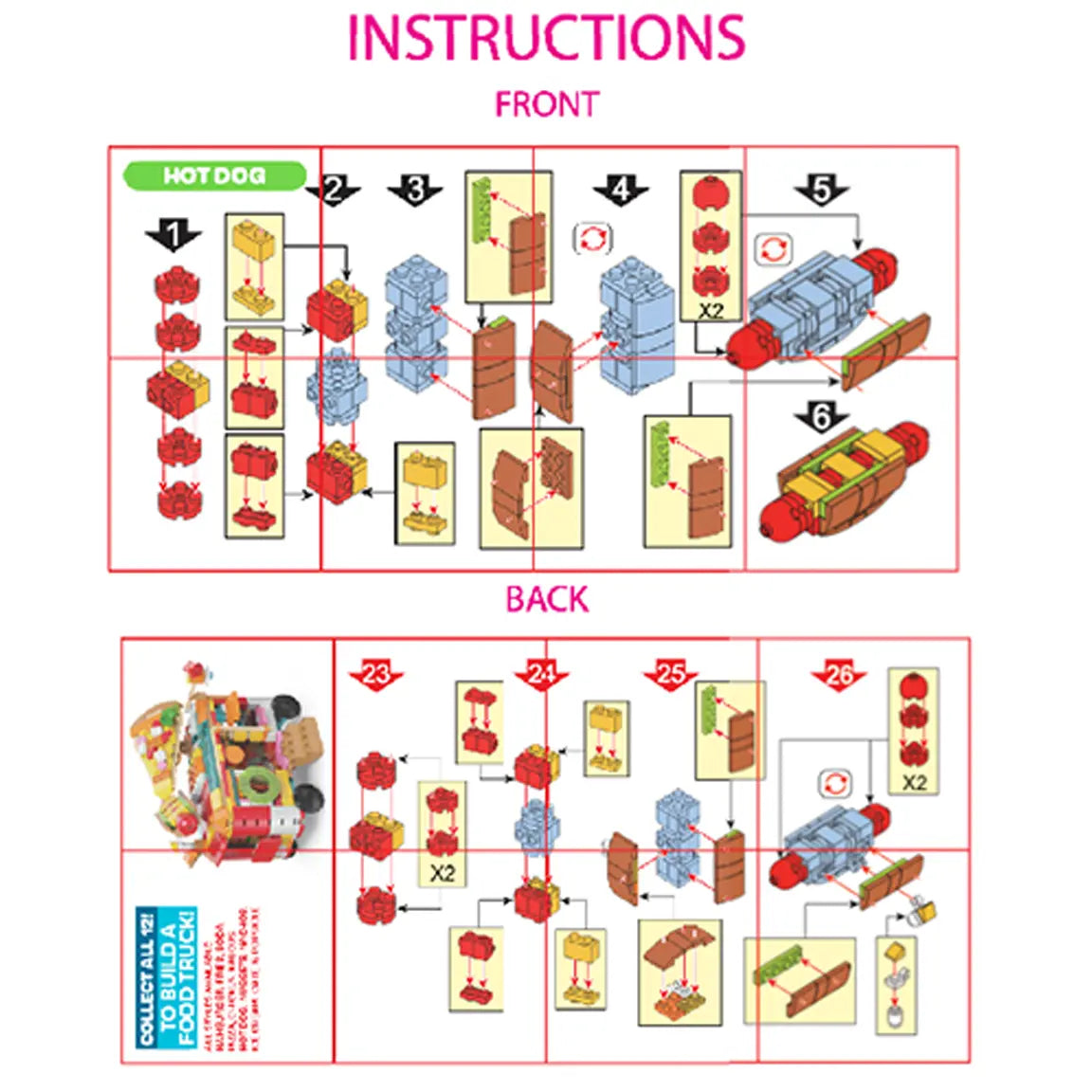 Micro Block Fast Food Set - 12 Pieces Per Retail Ready Display 24705 KIPP BROTHERS