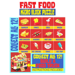 Micro Block Fast Food Set - 12 Pieces Per Retail Ready Display 24705 KIPP BROTHERS