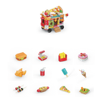 Micro Block Fast Food Set - 12 Pieces Per Retail Ready Display 24705 KIPP BROTHERS