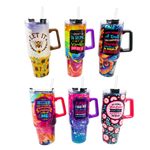 40oz Insulated Stainless-Steel Printed Cup Mix A - 6 Pieces Per Retail Ready Display 24769 NOVELTY INC