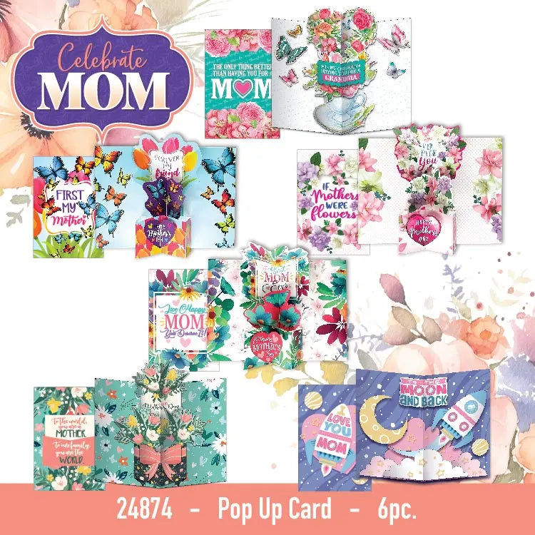 Mother's Day Celebrate Mom Assortment Floor Display - 72 Pieces Per Retail Ready Floor Display 88525 KIPP BROTHERS