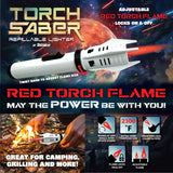 Torch Saber Torch Lighter with Red Flame - 6 Pieces Per Retail Ready Display 25028