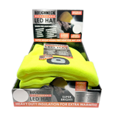 Yellow LED Light Hat 6 Pieces Per Retail Ready Display 25042 ROUGHNECK
