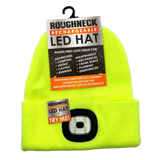 Yellow LED Light Hat 6 Pieces Per Retail Ready Display 25042 ROUGHNECK