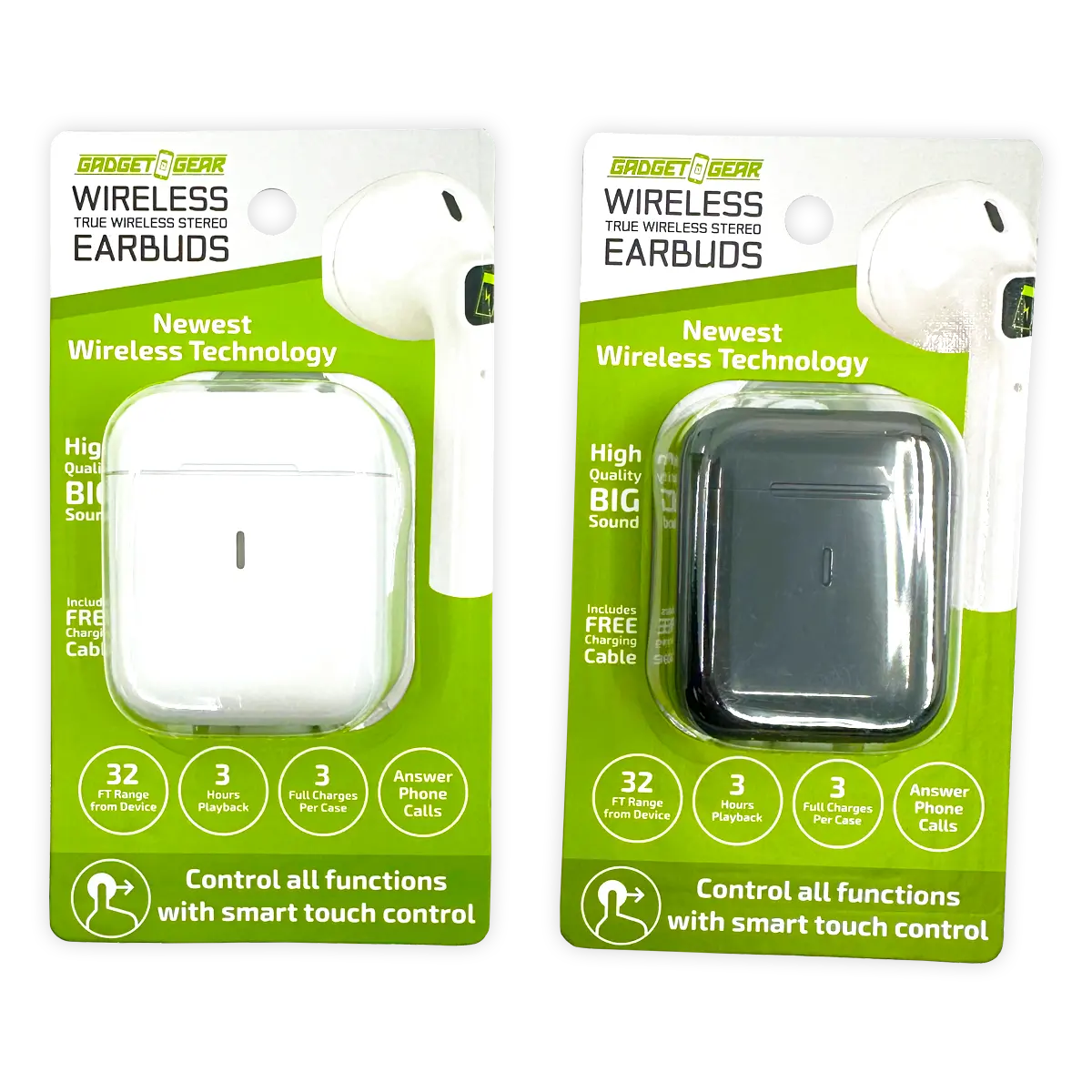 Wireless Earbuds with Case - 6 Pieces Per Retail Ready Display 25046 GADGET GEAR