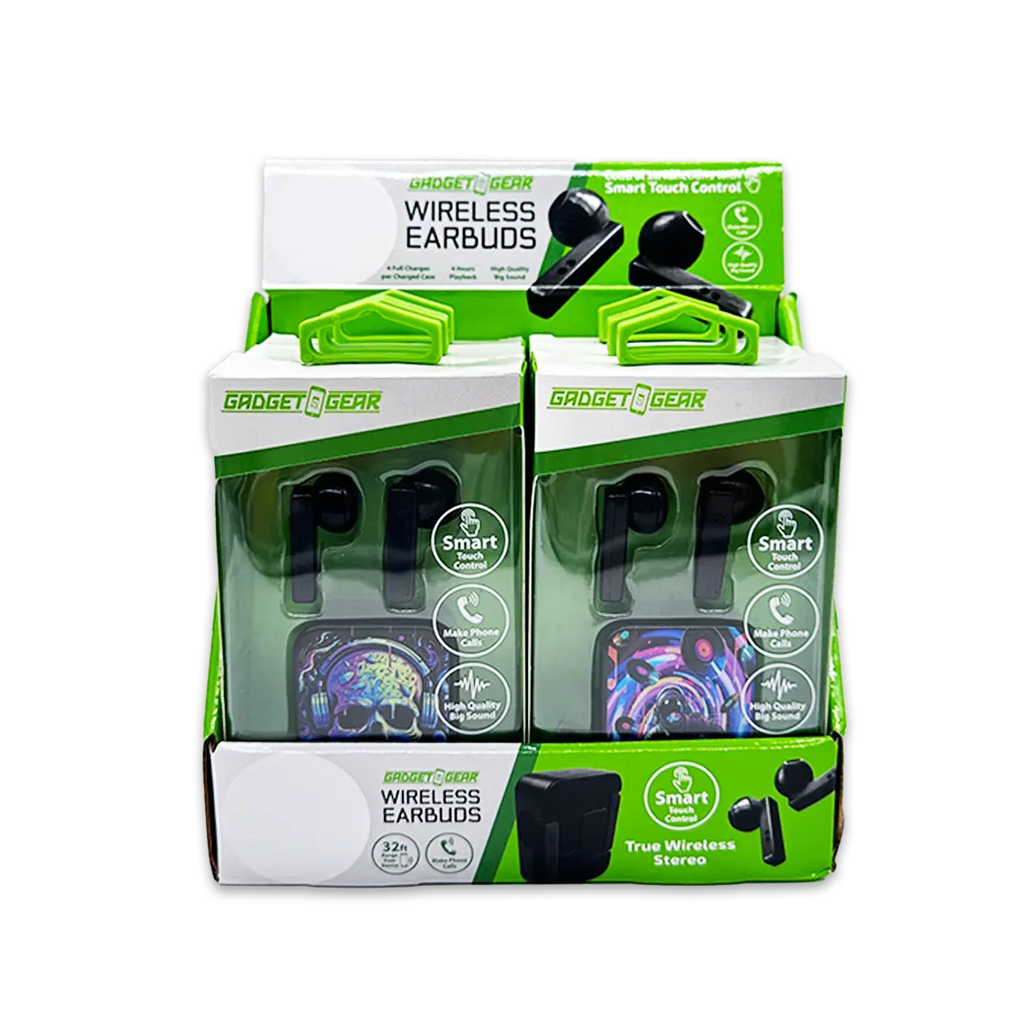 Wireless Earbuds with Printed Case - 6 Pieces Per Retail Ready Display 25062 GADGET GEAR