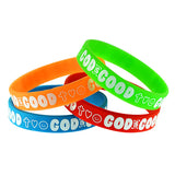 Silicone Wristband God Is Good - 12 Pieces Per Retail Ready Display 25063
