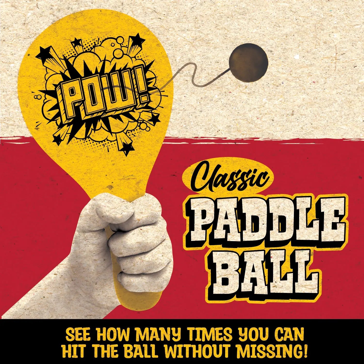 Classic Paddle Ball Game - 12 Pieces Per Retail Ready Display 25078 KIPP BROTHERS