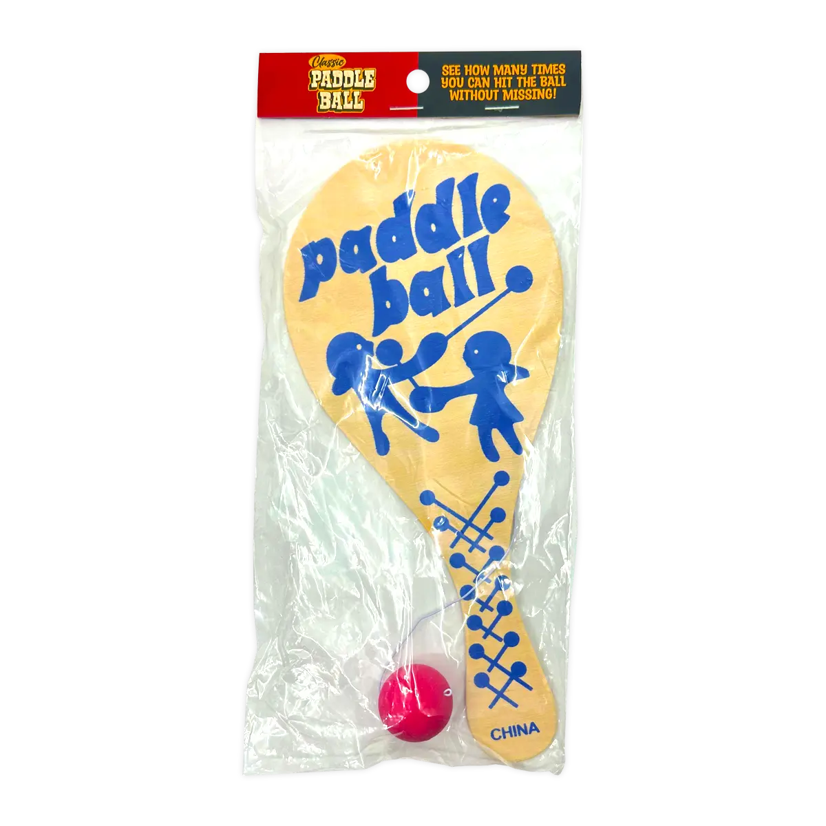 Classic Paddle Ball Game - 12 Pieces Per Retail Ready Display 25078 KIPP BROTHERS