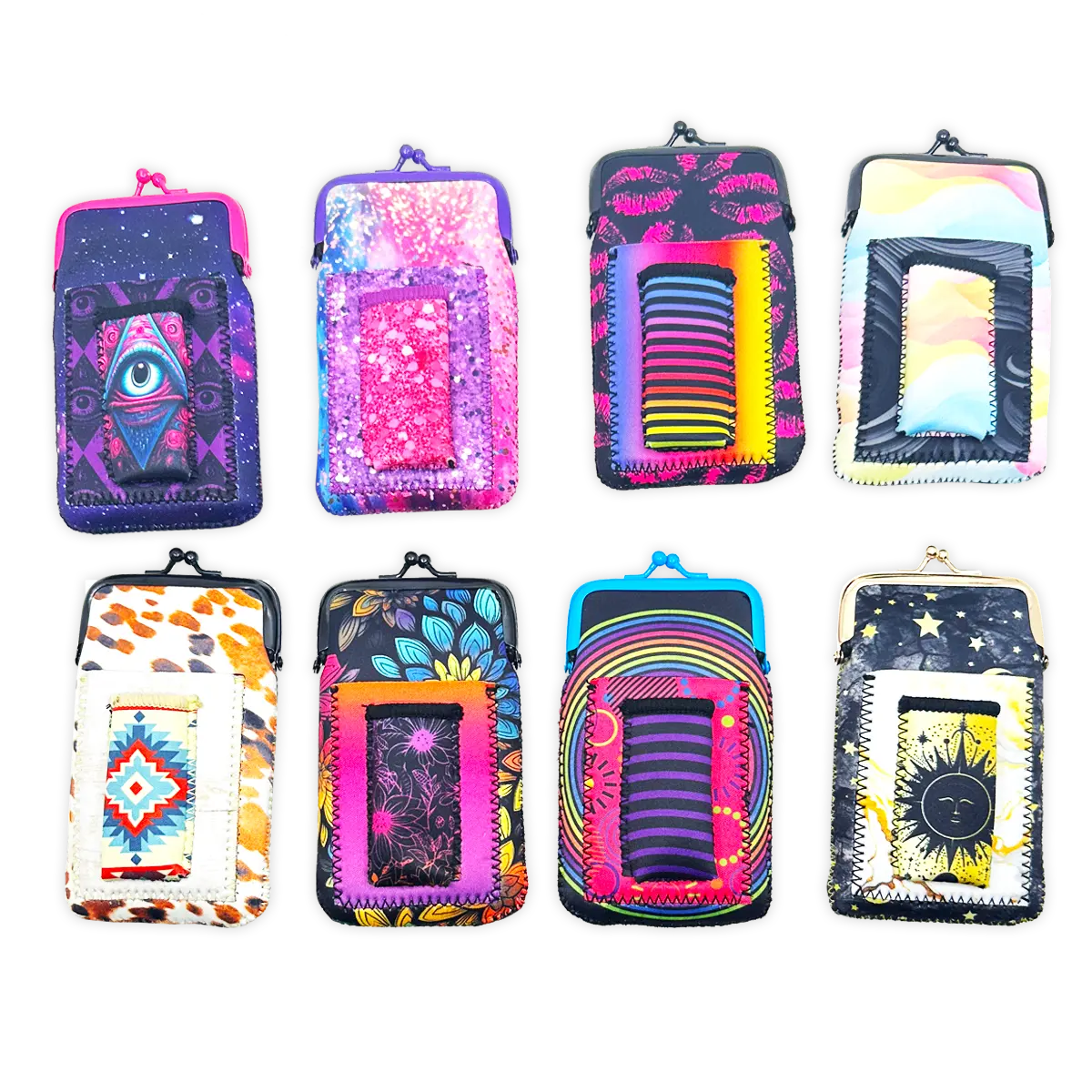 Neoprene Cigarette Pouch with Pocket - 8 Pieces Per Retail Ready Display 25089 SMOKEZILLA