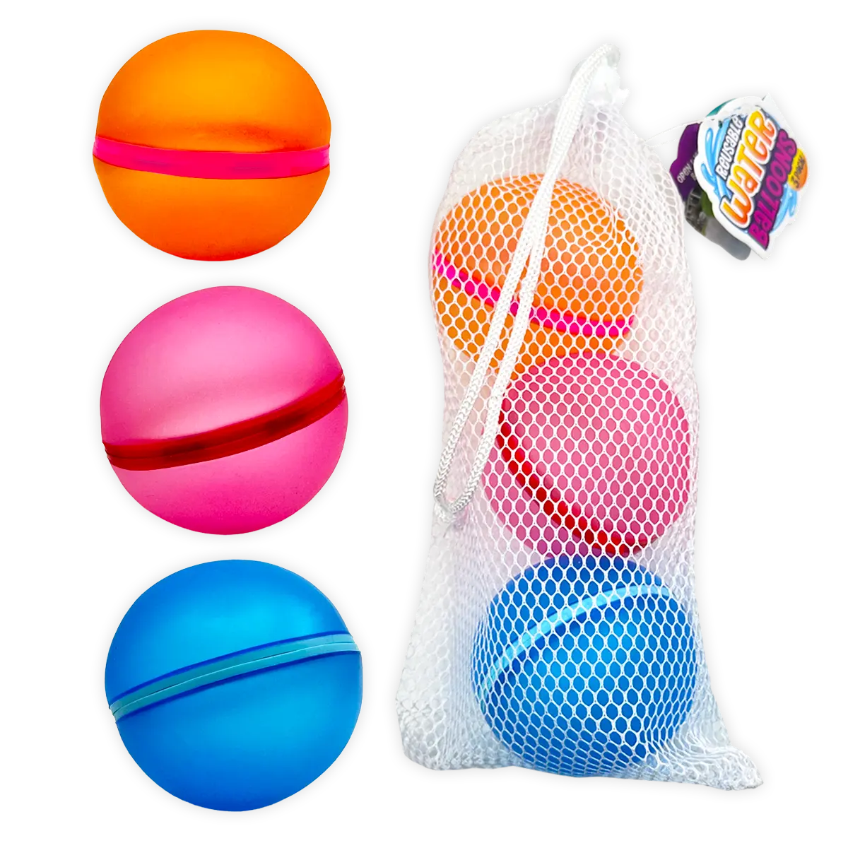 Magnetic Water Balloons 3 Pack - 12 Sets Per Retail Ready Display 25127 KIPP BROTHERS