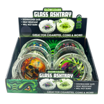 Glow in The Dark Glass Ashtray - 6 Pieces Per Retail Ready Display 25135 SMOKEZILLA