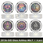 Glow in The Dark Glass Ashtray - 6 Pieces Per Retail Ready Display 25136 SMOKEZILLA