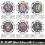 Glow in The Dark Glass Ashtray - 6 Pieces Per Retail Ready Display 25136 SMOKEZILLA