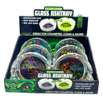 Glow in The Dark Glass Ashtray - 6 Pieces Per Retail Ready Display 25136 SMOKEZILLA