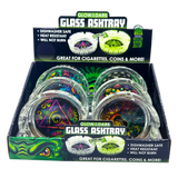 Glow in The Dark Glass Ashtray - 6 Pieces Per Retail Ready Display 25136 SMOKEZILLA