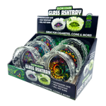 Glow in The Dark Glass Ashtray - 6 Pieces Per Retail Ready Display 25136 SMOKEZILLA