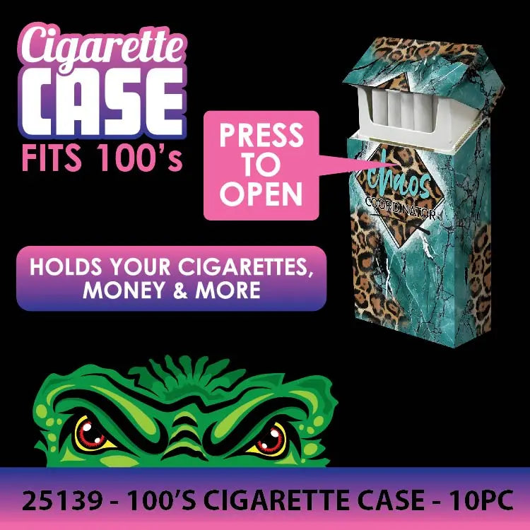 100s Cigarette Storage Case - 10 Pieces Per Retail Ready Display 25139 SMOKEZILLA