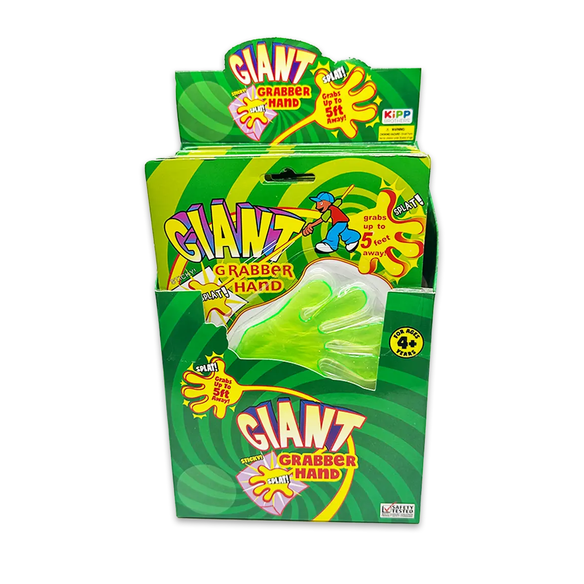 Giant Sticky Grabber Hand - 12 Pieces Per Retail Ready Display 25151 KIPP BROTHERS