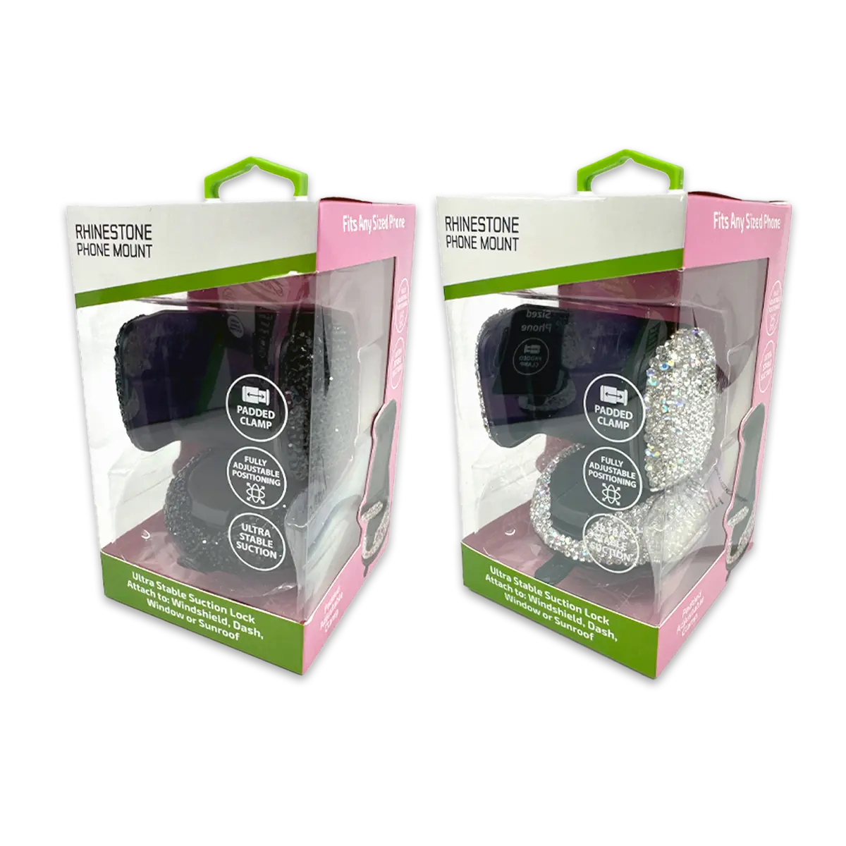 Small Rhinestone Phone Mount - 3 Pieces Per Retail Ready Display 25161 GADGET GEAR