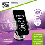 Small Rhinestone Phone Mount - 3 Pieces Per Retail Ready Display 25161 GADGET GEAR