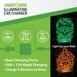 Car Charger DC Dual Port USB / USB-C with Illuminating Effects - 6 Pieces Per Retail Ready Display 25272 GADGET GEAR