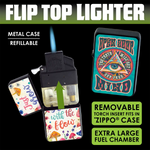 Metal Flip Top Lighter - 12 Pieces Per Retail Ready Display 25279 SMOKEZILLA