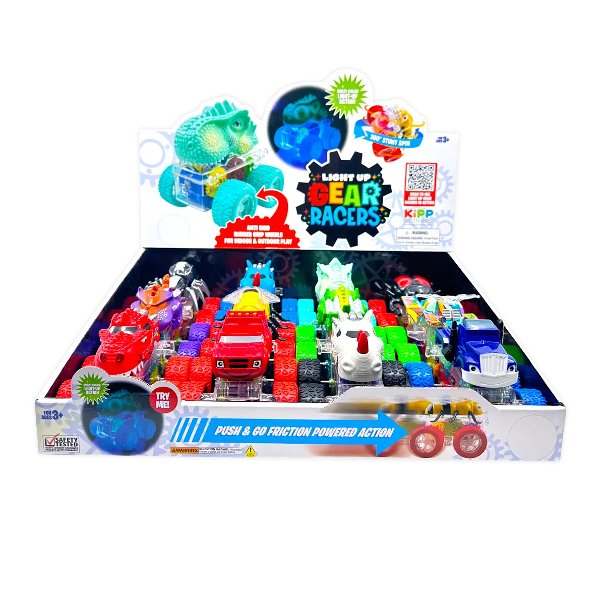 Friction Toy Car Light Up Assortment - 12 Pieces Per Display 25302 KIPP BROTHERS