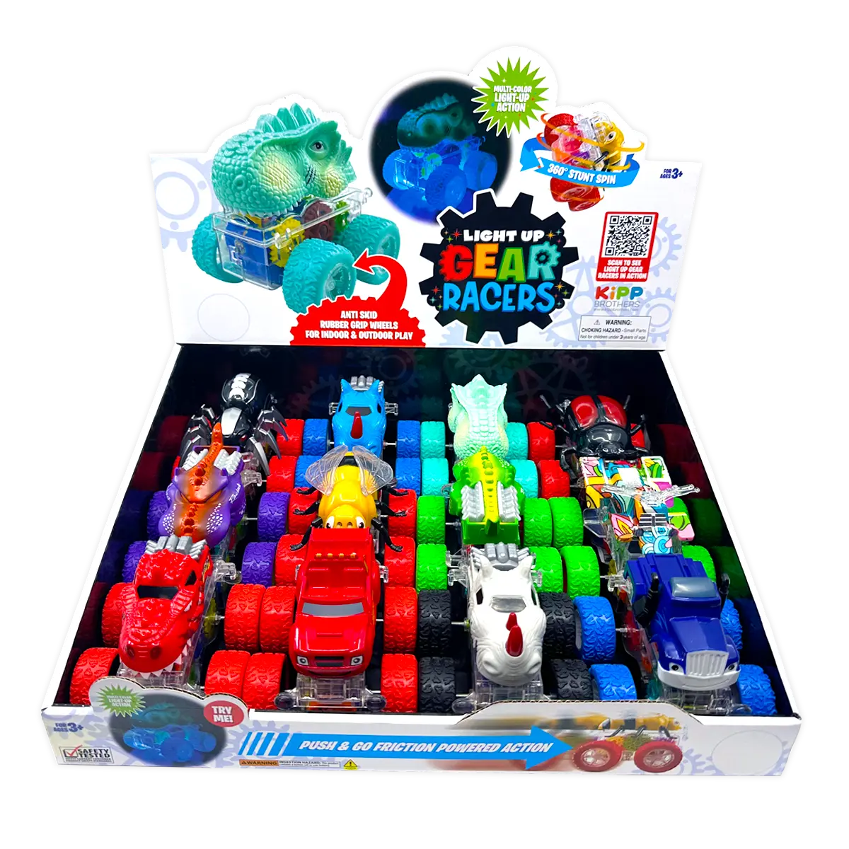 Friction Toy Car Light Up Assortment - 12 Pieces Per Display 25302 KIPP BROTHERS