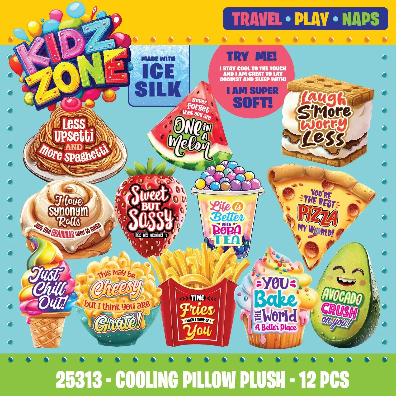 Kids Zone Plush Assortment Floor Display - 30 Pieces Per Retail Ready Display 88564 KIPP BROTHERS