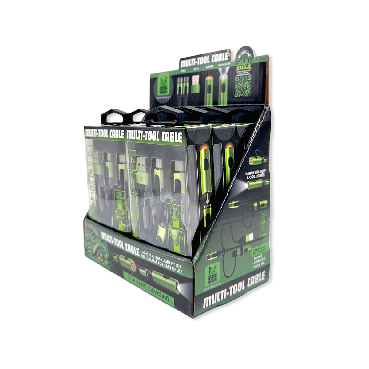 Smoking Accessories Assortment Floor Display - 138 Pieces Per Retail Ready Display 88620 SMOKEZILLA