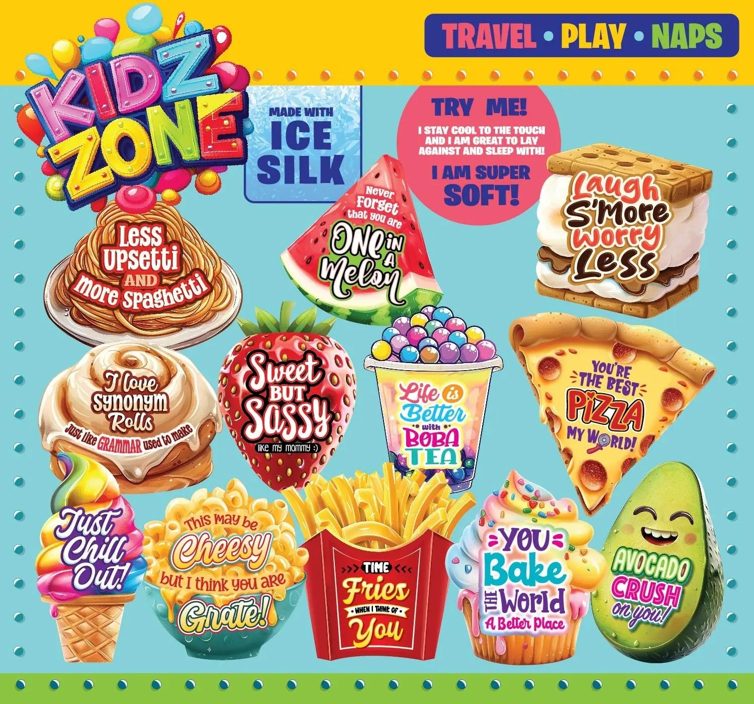 Kids Zone Plush Assortment Floor Display - 30 Pieces Per Retail Ready Display 88566 KIPP BROTHERS