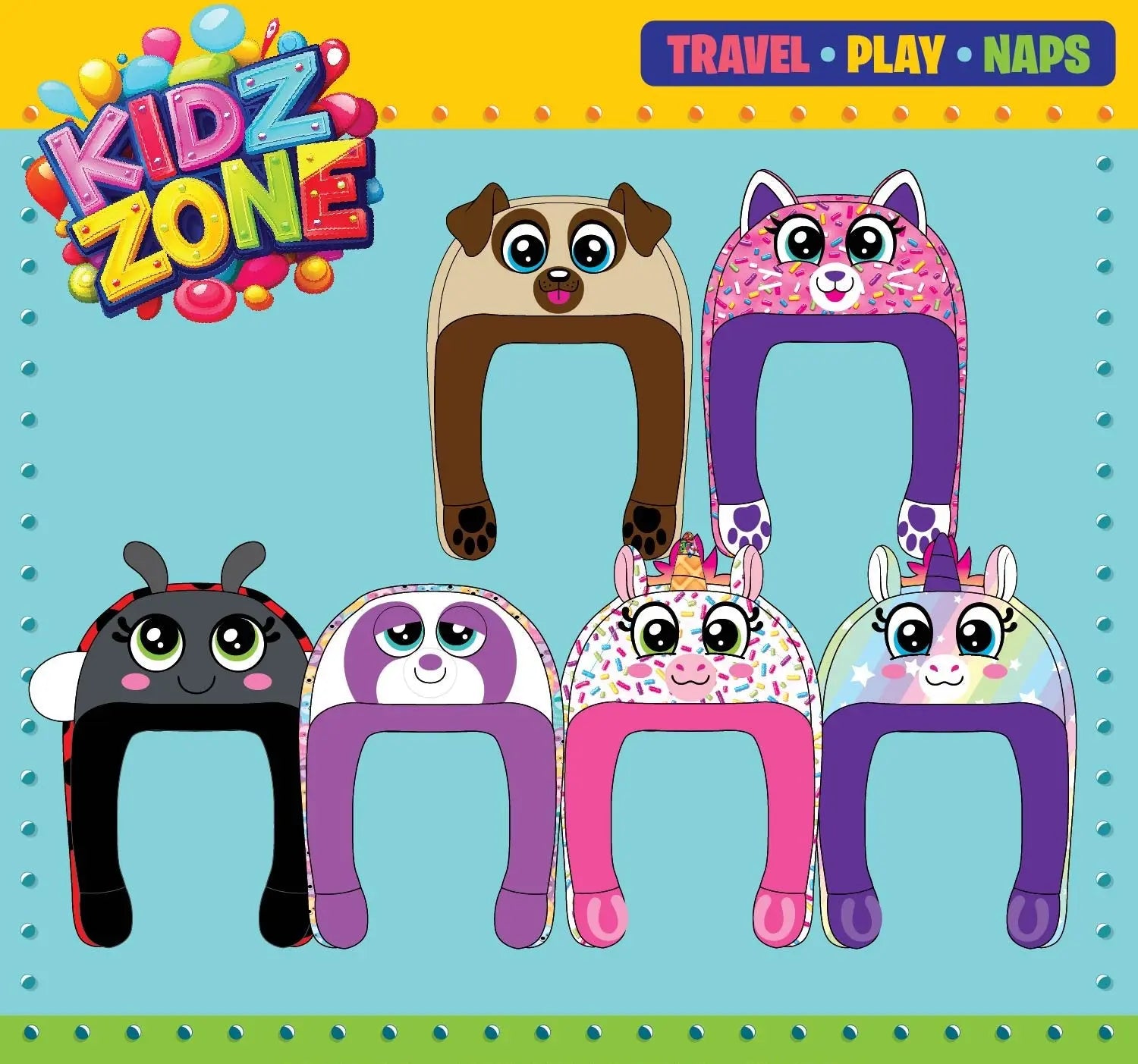 Kids Zone Plush Assortment Floor Display - 30 Pieces Per Retail Ready Display 88566 KIPP BROTHERS