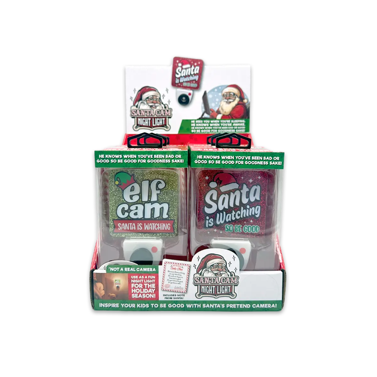 Christmas Cam Night Light AC Wall - 6 Pieces Per Retail Ready Display 25347 NOVELTY INC