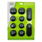 Peel+Stick Cable Organizer Sets - 6 Pieces Per Retail Ready Display 25377 GADGET GEAR