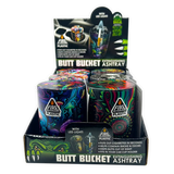 Full Print Butt Bucket Ashtray with LED Light - 6 Pieces Per Retail Ready Display 25480 SMOKEZILLA