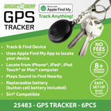 GPS Tracker Key Chain Apple Find My™ Compatible - 6 Pieces Per Retail Ready Display 25483 GADGET GEAR