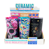 SipTrendz Ceramic 20oz Insulated Cups - 6 Pieces Per Retail Ready Display 25809