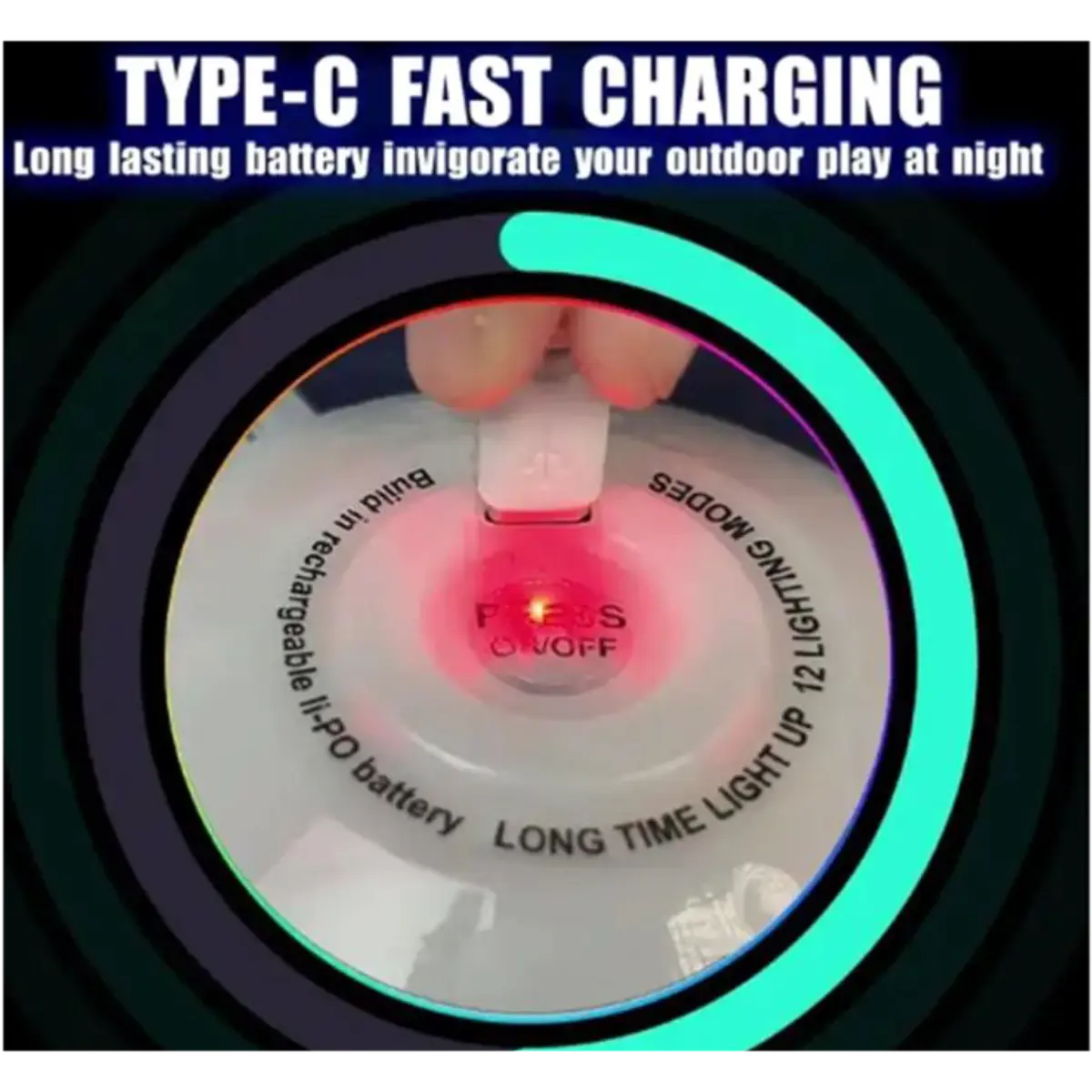 RGB Glow in the Dark Light-Up Flying Disc - 6 Pieces Per Display 25813 KIPP BROTHERS
