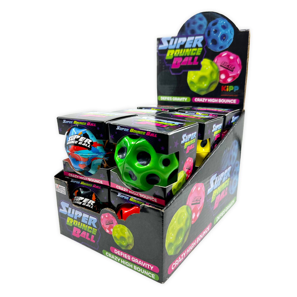 Super Bounce Ball - 12 Pieces Per Retail Ready Display 25815 - NOVELTY INC WHOLESALE