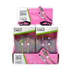 Glitz N Glam 3FT 2.4Amp Type-C Sync & Charge Cable - 6 Pieces Per Retail Ready Display 25948 GADGET GEAR