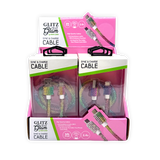 Glitz N Glam 3FT 2.4Amp Type-C Sync & Charge Cable - 6 Pieces Per Retail Ready Display 25948 GADGET GEAR