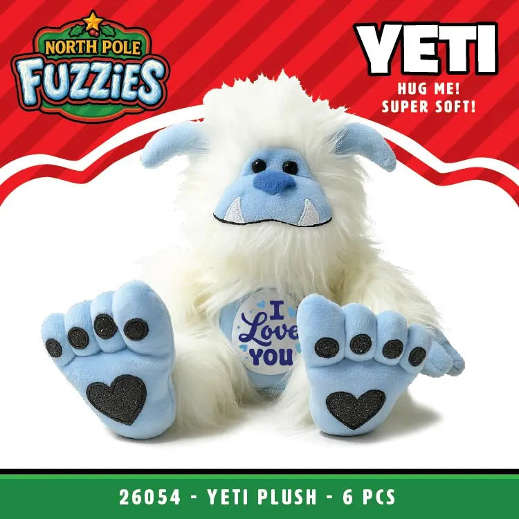 North Pole Fuzzies Yeti Gift Assortment Floor Display - 60 Pieces Per Retail Ready Display 88612 NOVELTY INC