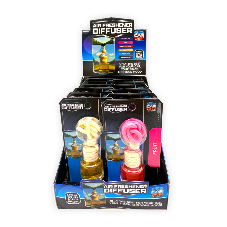 Air Freshener Diffuser - 12 Pieces Per Retail Ready Display 26093 CAR VIBEZ