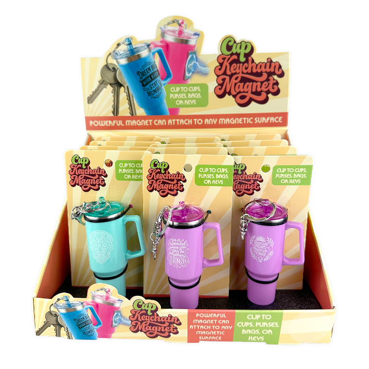 Cup Magnetic Keychain - 12 Pieces Per Retail Ready Display 26102 NOVELTY INC